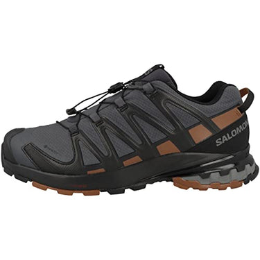 Salomon XA Pro 3D V8 Gore-Tex (wasserdicht) Herren Trailrunning-Schuhe, Schwarz (Ebony/Caramel Cafe/Black), 2/3 EU im Sale
